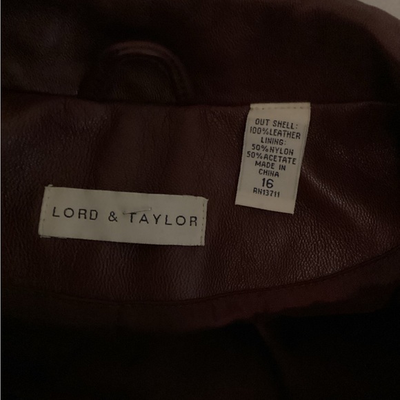 LORD AND TAYLOR LEATHER BLAZER SZ 16 NWT # blazer # leather # soft - Picture 8 of 8